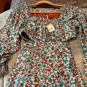 NWT - Free People Jael Printed Mini Dress  - Size small